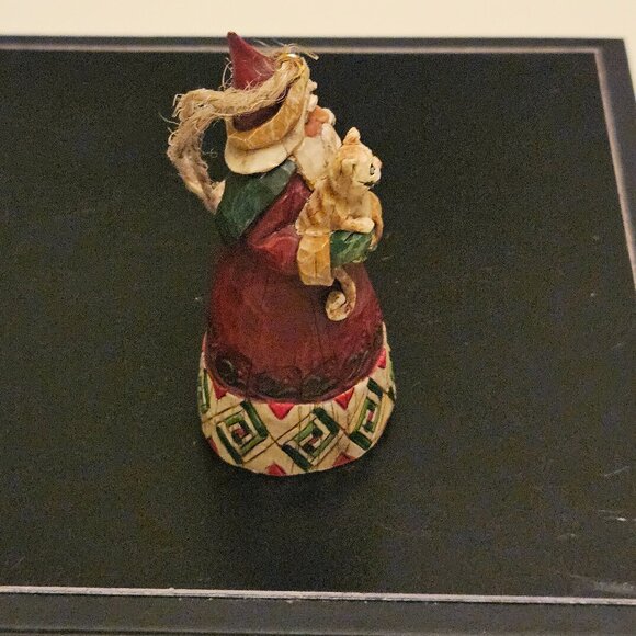 Vtg. 2002 Jim Shore 3.5" Santa Ornament. Santa holding orange tabby cat. - Picture 2 of 7
